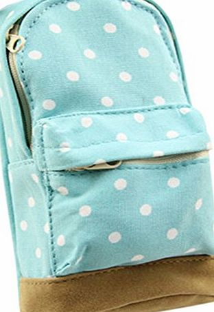 Broadfashion Mini School Bag Pen Case Students Canvas Pencil Case Children Pen Bag (Blue)