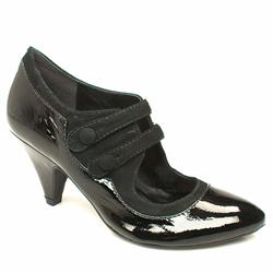 Bronx Female Nazza Dbl Button Bar Patent Upper Back To School in Black