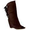 Fringe Detail Peeptoe Boots