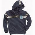 mens zip-through hooded top