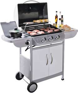 Brooklyn 3 Burner Gas BBQ with Side Burner