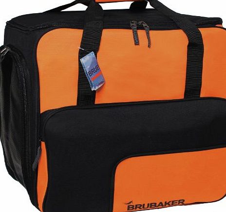 Brubaker HENRY BRUBAKERs Practical Ski Boot Winter Sports Bag Backpack SUPER FUNCTION 2.0 Holds Complete Set Of Ski And Snowboard Equipment inclusive Helmet! - The new Winteredition Orange / Black