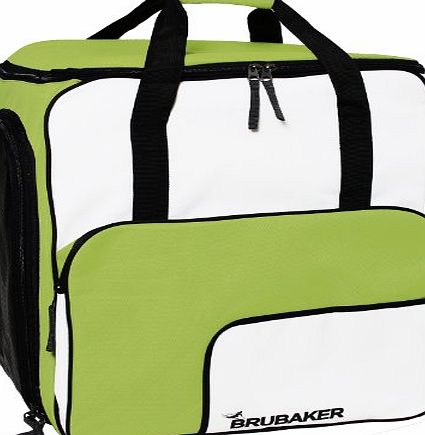 Brubaker Practical BRUBAKER Ski Boot Winter Sports Bag Backpack SUPER FUNCTION Holds Complete Set of Ski and Snowboard Equipment Incl. Helmet Green/White