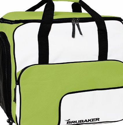 SUPER FUNCTION Practical Ski Boot Winter Sports Bag by Henry BRUBAKER Backpack Holds Complete Set of Ski and Snowboard Equipment Incl. Helmet - Green