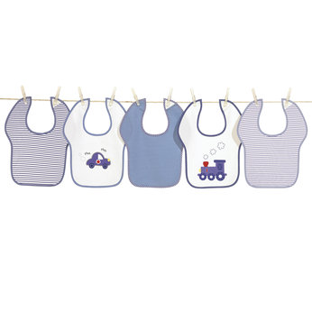 Boys Weaning Bibs - 5 Pack