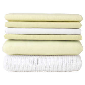 Cot Bedding Bale - Lemon and White