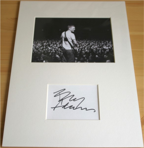 BRYAN ADAMS SIGNATURE - MOUNTED 14 x 10