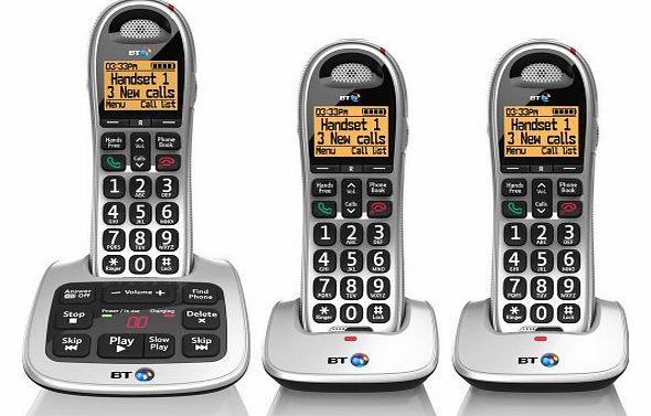 BT 4500 Cordless Big Button Phone with Answer Machine and Nuisance Call Blocker (Pack of 2)