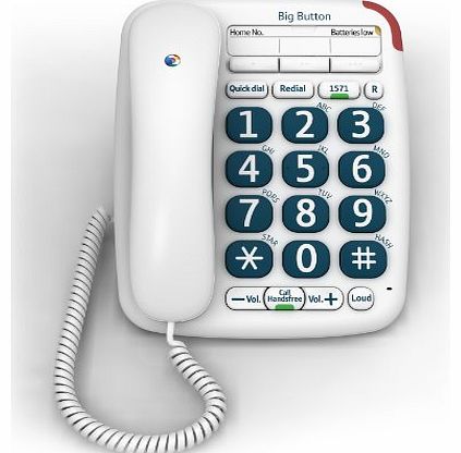 Big Button 200 Corded Telephone - White