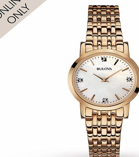 Bulova Ladies Bulova Diamond Gallery Watch 97P106