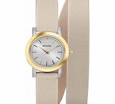 Bulova Ladies Dress Cream Leather Strap Watch