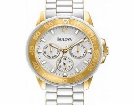 Bulova Ladies White Sport Multifunction Watch