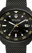 Bulova Mens BA II Black IP Steel Mesh Watch