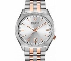 Bulova Mens BA II Two Tone Steel Bracelet Watch