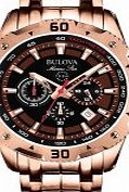 Bulova Mens Marine Star Rose Gold Chronograph