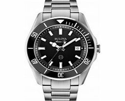 Bulova Mens Marine Star Silver Steel Bracelet