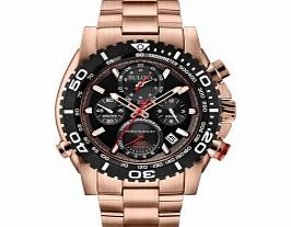 Bulova Mens Precisionist Rose Gold Chronograph