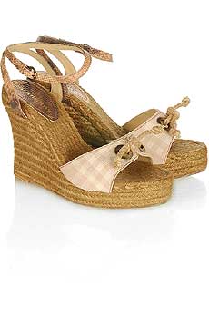 Burberry London Birch Espadrille Wedges