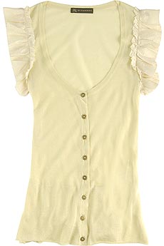 Burberry Prorsum Ruffle shoulder cardigan