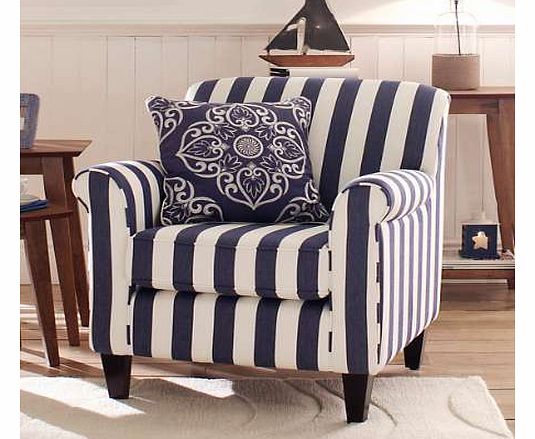 Arm Chair in Navy Pier Stripe