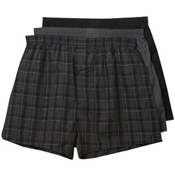 Burton 3 Pack Check Woven Boxers