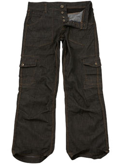 Burton Black Coated Combat Denim Jeans