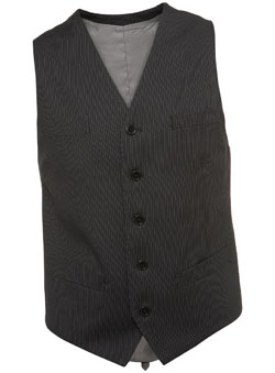 Black Pinstripe Waistcoat