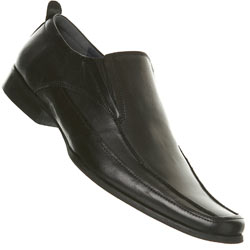 Black Square Toe Slip On