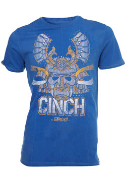 Blue Gold Embellished Cinch T