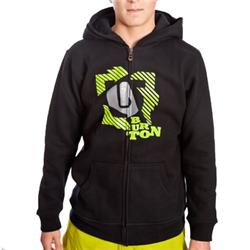 Burton Boys Puzzle Zip Hoody - True Black