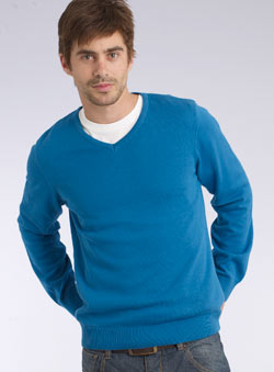 Bright Blue V-Neck Jumper