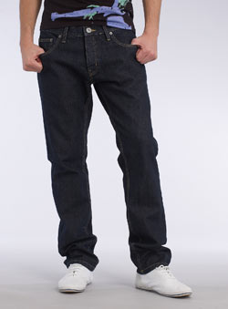 Dark Blue Tapered Jeans