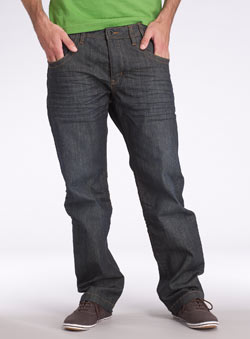 Dark Coated Straight Jean