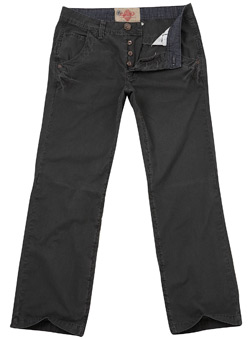 Burton Dark Grey Cotton Casual Trouser