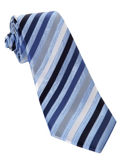 Burton Light Blue Stripe Silk Tie