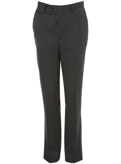 Burton Light Grey Herringbone Trousers