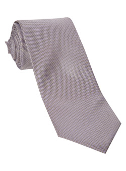 Burton Light Grey Textured Silk Tie