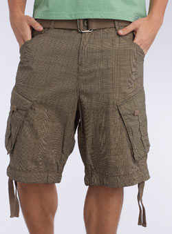 Natural Check Utility Shorts