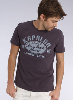 Navy `apalua`Printed T-Shirt