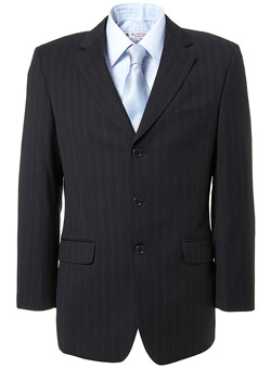 Burton Navy Stripe Travel Suit Jacket