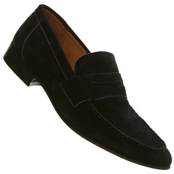 Burton Navy Suede Loafers