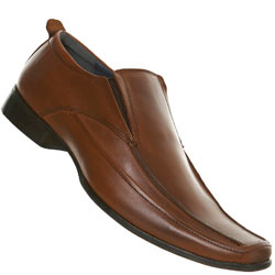 Tan Square Toe Slip On