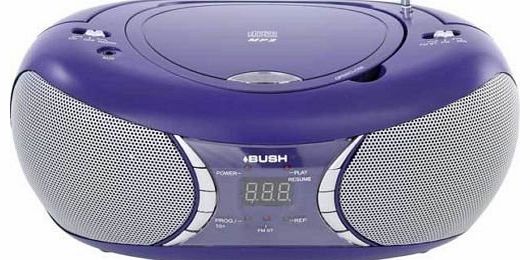 Bush Portable CD & MP3 Player Stereo Boombox - Purple