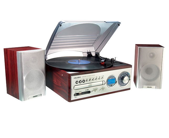 USB Turntable CD Radio with Speakers