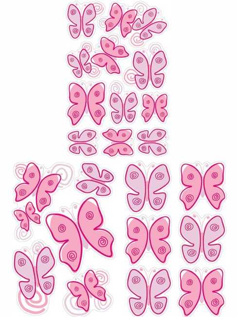 Butterfly 42 Piece Quick Sticks Wall Stickers