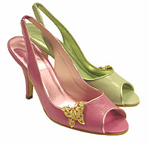 Butterfly by Matthew Williamson Open toe butterfly slingback shoe