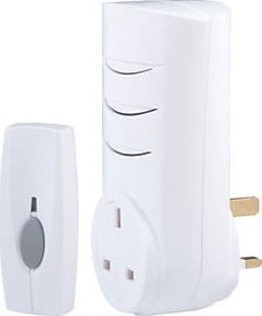 Byron, 1228[^]80345 Wireless 60m Plug Through Door Chime with Li-Ion