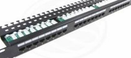 CABLEMATIC Patch panel 1U 24 RJ45 UTP Cat.5e black comb