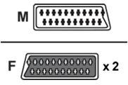 CABLES TO GO 2 WAY SCART SPLITTER