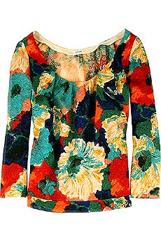 Cacharel Floral damask top